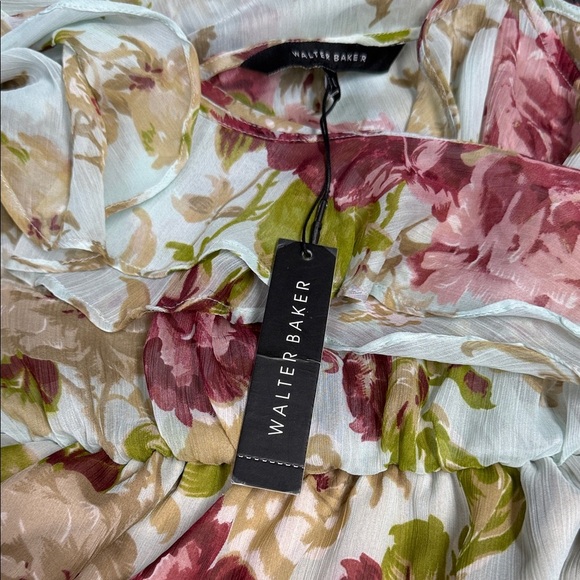 Walter Baker Floral Blouse - Pink, Green, Cream - Picture 2 of 5